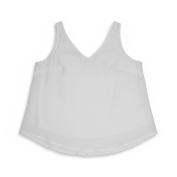 Women's Two Piece Set- White Tank and Tan Wide-Leg Pants XL - Picture 2 of 6